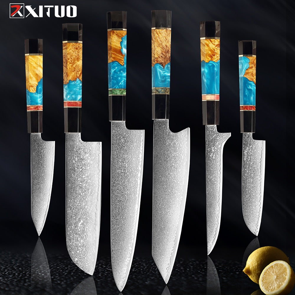3-Piece Set of Chef's Knife, Paring Knife, Curved Cleaver Knife