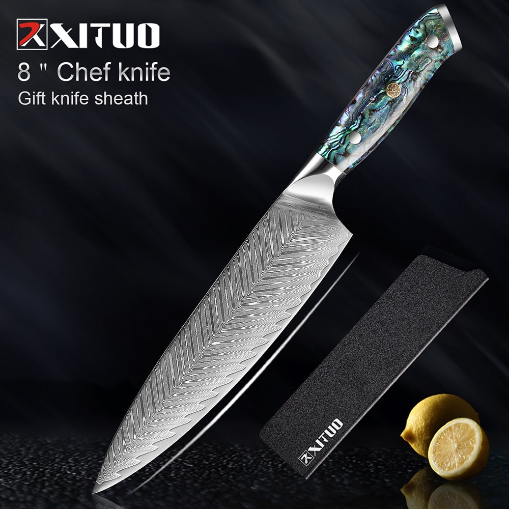 5PCS Set Chef Knife Sharp Stainless Steel Knives Cut Meat Slice Vegetable  Fruit Santoku Utility Paring Knife Kitchen Tool - AliExpress
